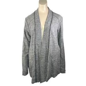 Kuhl heathered gray nova wrap open cardigan sz Large